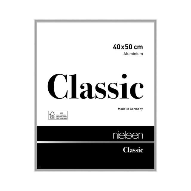 nielsen Classic 40x50cm Picture Frame - Aluminium with Glass Front in Silver - Size: 40x50 cm - image 1