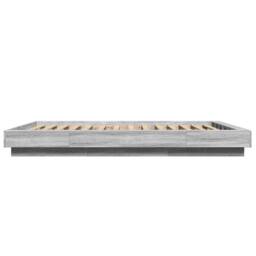 Berkfield Home Durable Bed Frame with LED Lights without Mattress Grey Sonoma 12 - Size: Small Double - thumbnail 6
