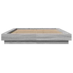 Berkfield Home Durable Bed Frame with LED Lights without Mattress Grey Sonoma 12 - Size: Small Double - thumbnail 5