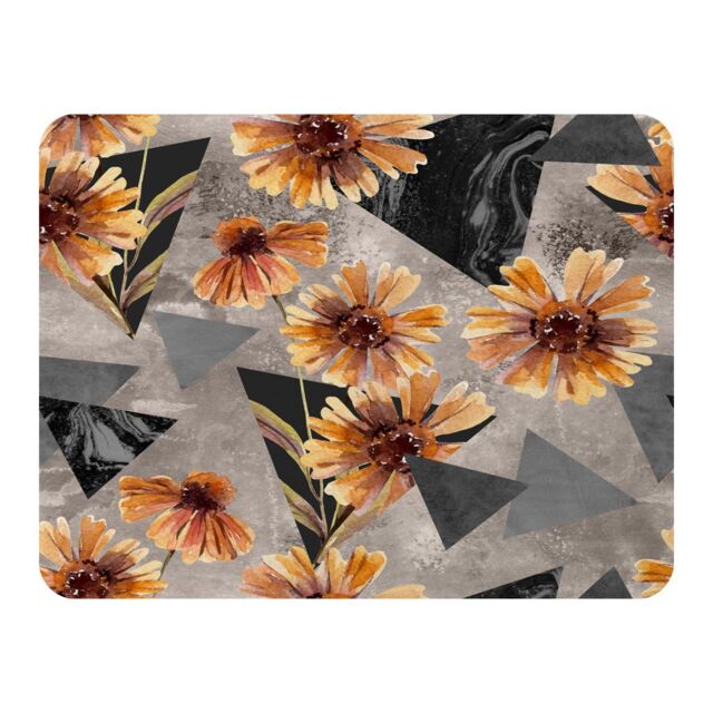 Benjamin Tate Design Geometric Floral Shapes Blanket in Natural - Size: 120 cm x 150 cm - image 1