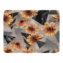 Benjamin Tate Design Geometric Floral Shapes Blanket in Natural - Size: 120 cm x 150 cm - thumbnail 1