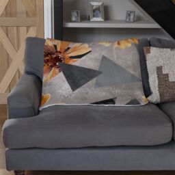 Benjamin Tate Design Geometric Floral Shapes Blanket in Natural - Size: 120 cm x 150 cm - thumbnail 2