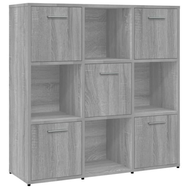 Berkfield Home Book Cabinet Grey Sonoma 90x30x90 cm Engineered Wood - Size: 90 x 30 x 90 cm - image 1