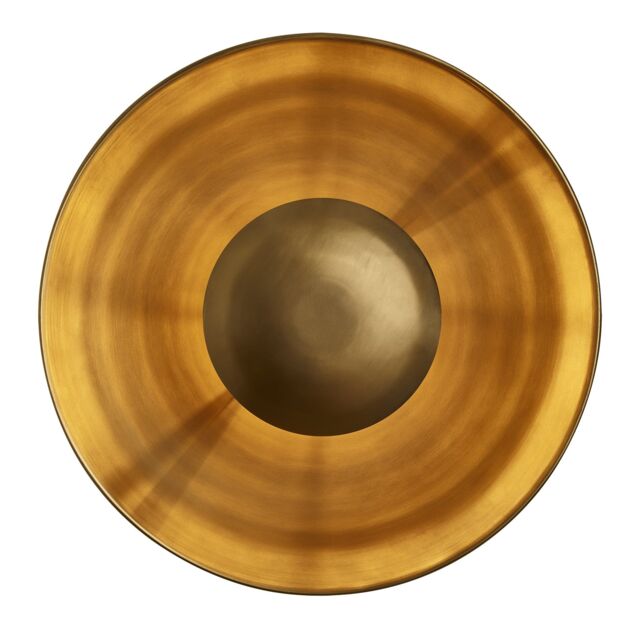 Industville Boston Round Metal Diffuser Wall Light in Metallic Gold - Size: 17 inches - image 1