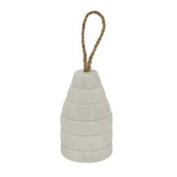 Sostter Ribbed Marble Doorstop Weighty & Wonderful in Natural - thumbnail 2