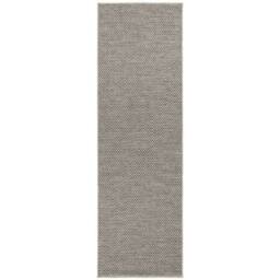 THE RUGS Flatwoven Indoor Outdoor Runner Nature Chevron Design Durable Sisal in Dark Grey - Size: 80 cm x 250 cm - thumbnail 4