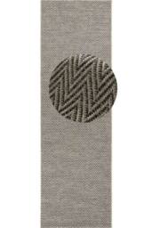 THE RUGS Flatwoven Indoor Outdoor Runner Nature Chevron Design Durable Sisal in Dark Grey - Size: 80 cm x 250 cm - thumbnail 1