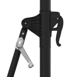 Berkfield Home Elegant Wall-Mounted Parasol with Metal Pole 300 cm Anthracite in Charcoal - thumbnail 6