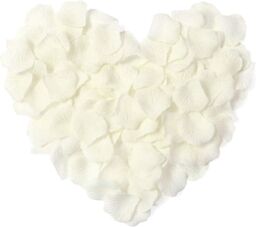 Shatchi 2000pcs Ivory Silk Rose Petals Wedding Mothers Day Wedding Confetti Valentine day Table Decorations in White - thumbnail 2
