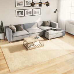 Berkfield Home Rug HUARTE Short Pile Soft & Washable Cream 240x340 cm - Size: Medium - thumbnail 1