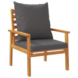 Berkfield Home 3 Piece Garden Lounge Set with Cushions Solid Wood Acacia in Brown - thumbnail 5