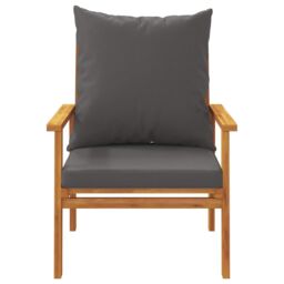 Berkfield Home 3 Piece Garden Lounge Set with Cushions Solid Wood Acacia in Brown - thumbnail 6