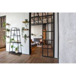 VegTrug Modern Plant Stand 4 Shelf - W72.5 x D26 x H151 CM in Black - thumbnail 2