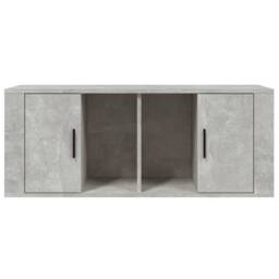 Berkfield Home TV Cabinet Concrete Grey 100x35x40 cm Engineered Wood - Size: 100 x 35 x 40 cm - thumbnail 5