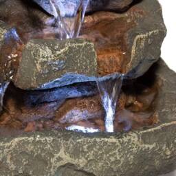 Primrose 4 Tier Cascading Rock Effect Water Feature with LED Lights in Natural - thumbnail 5