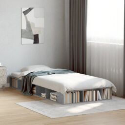 Berkfield Home Bed Frame without Mattress Concrete Grey 90x200 cm - thumbnail 1