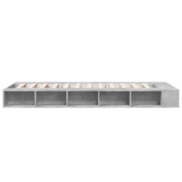 Berkfield Home Bed Frame without Mattress Concrete Grey 90x200 cm - thumbnail 5