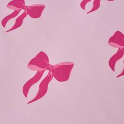 OHS Bows Microfibre Reversible Bedding Set Duvet Cover with Pillowcase in Pink - Size: Single - thumbnail 4