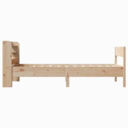 Berkfield Home Decorative Bed Frame without Mattress 75x190 cm Small Single Soli in Natural - thumbnail 5