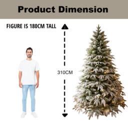 Shatchi 10FT Prelit Green Lapland Fir Christmas Tree Warm White LEDs - thumbnail 5