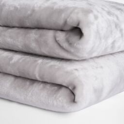 OHS Luxury Faux Fur Large Mink Fleece Throw Blanket in Light Grey - Size: 200 cm x 240 cm - thumbnail 3