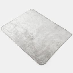 OHS Luxury Faux Fur Large Mink Fleece Throw Blanket in Light Grey - Size: 200 cm x 240 cm - thumbnail 5