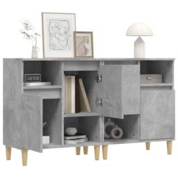 Berkfield Home Sideboards 2 pcs Concrete Grey 60x35x70 cm Engineered Wood - Size: 60 x 35 x 70 cm - thumbnail 4