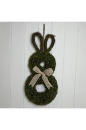 KDMD Moss & Salim Hanging Rabbit Wreath in Dark Green - thumbnail 1