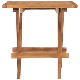 Berkfield Home Durable Folding Garden Table 50x50x50 cm Solid Teak Wood in Brown - Size: 50 x 50 x 50 cm - thumbnail 3