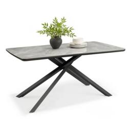Spinningfield Atherton Rectangular 6 Seater Marble Effect Dining Room Table in Grey - Size: 1 Pack - thumbnail 2