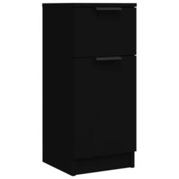Berkfield Home Sideboard Black 30x30x70 cm Engineered Wood - Size: 30 x 30 x 70 cm - thumbnail 1