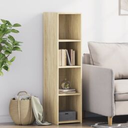 Berkfield Home Highboard Sonoma Oak 30x41x124 cm Engineered Wood in Brown - Size: 30 x 41 x 124 cm - thumbnail 1