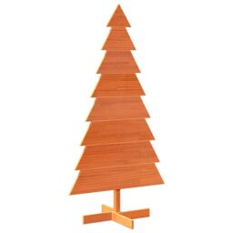 Berkfield Home Wooden Christmas Tree for Decoration Wax Brown 150 cm Solid Wood Pine - thumbnail 2