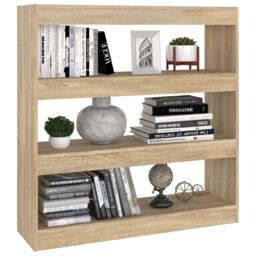 Berkfield Home Book Cabinet/Room Divider Sonoma Oak 100x30x103 cm in Brown - Size: 100 x 30 x 103 cm - thumbnail 6