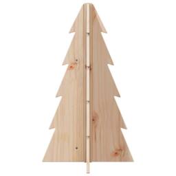 Berkfield Home Festive Wooden Christmas Tree for Decoration 69.5 cm Solid Wood Pine in Light Brown