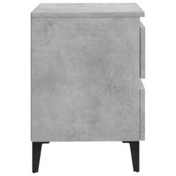 Berkfield Home Bed Cabinet Concrete Grey 40x35x50 cm Engineered Wood - Size: 40 x 35 x 50 cm - thumbnail 4