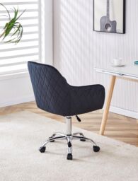 KOSY KOALA Office Chair black velvet swivel with arms & wheels leisure home desk computer - thumbnail 8