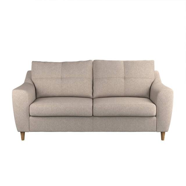 Furnishings For Less UK Baxter Tufted Fabric 3 Seater Sofa - Charcoal, Silver, Oatmeal or Sage in Beige - image 1
