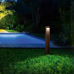 Netlighting KURT LED Outdoor Bollard Coffee 3000K IP54 NonDim in Brown - thumbnail 2