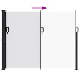 Berkfield Home Retractable Side Awning White 160x500 cm - thumbnail 5
