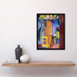 Artery8 Turkish Cafe Modern Colourful August Macke Framed Wall Art Print - Size: A4 - thumbnail 4