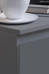 FWStyle 4 Drawer Matt Chest Of Drawers Bedroom Storage Tall Slim Space Saving in Grey - thumbnail 2