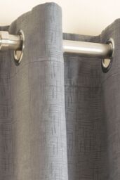 Enhanced Living 'Vogue' Grey Eyelet Thermal Noise Reducing Dim Out Curtains Pair - Size: 117 cm width x 183 cm drop - thumbnail 2