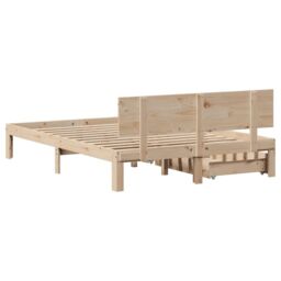 Berkfield Home Bed Frame with Drawers without Mattress 140x190 cm in Brown - thumbnail 6