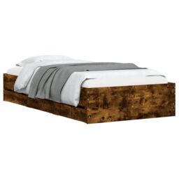 Berkfield Home Bed Frame with Drawers without Mattress Smoked Oak 75x190 cm Small Single in Brown - thumbnail 3