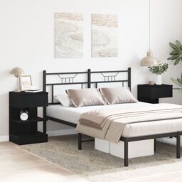 Berkfield Home Bedside Cabinet 2 pcs Black Oak 40x35x65 cm Engineered Wood - Size: 40 x 35 x 65 cm - thumbnail 4