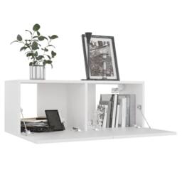 Berkfield Home 8 Piece TV Cabinet Set White Engineered Wood - thumbnail 4