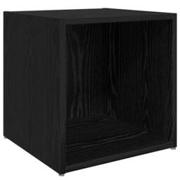 Berkfield Home TV Cabinet Set with Shelf with Storage 8 pcs Black Oak Engineered Wood - thumbnail 5
