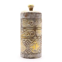 KDMD White & Gold - Tall Container