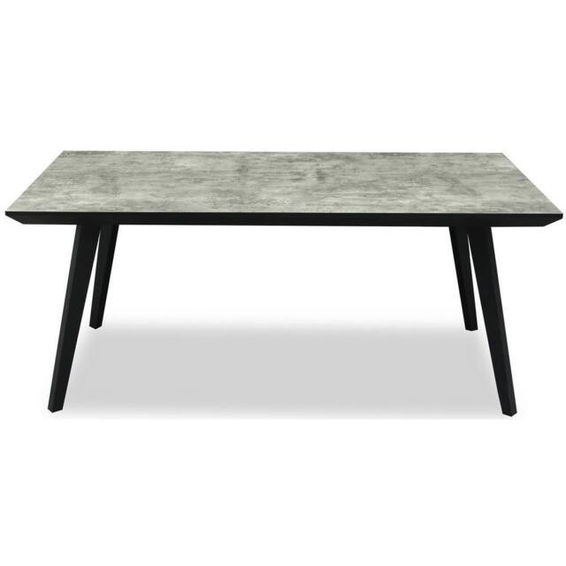 Lemon Pavilion Furniture and Decor Nivara Indoor Rectangular Dining Table - L90 x W180 x H76 cm - Black